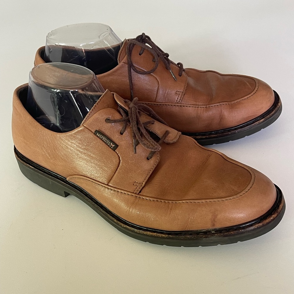 Mephisto Men's Leather Air Relax Goodyear Shock Absorbing Lace Up Shoes Size 9